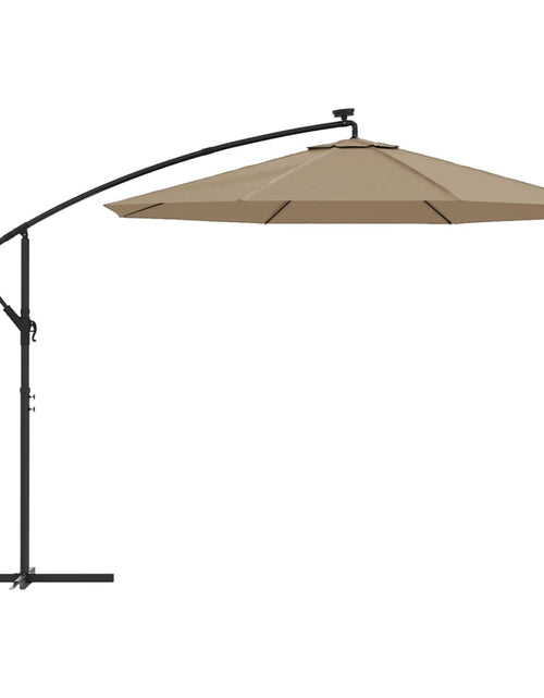 Încărcați imaginea în vizualizatorul Galerie, vida XL Pânză de schimb umbrelă de soare consolă, gri taupe, 350 cm
