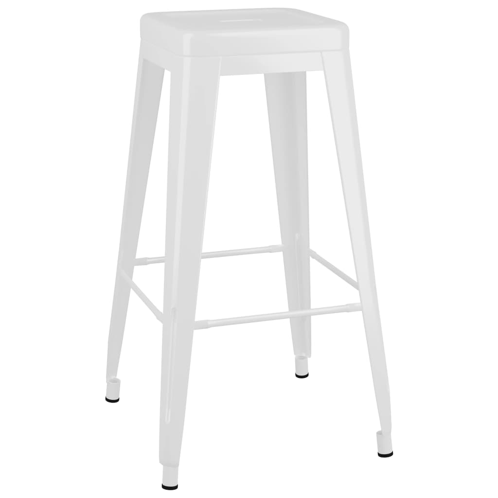 Set mobilier de bar, 7 piese, negru și alb