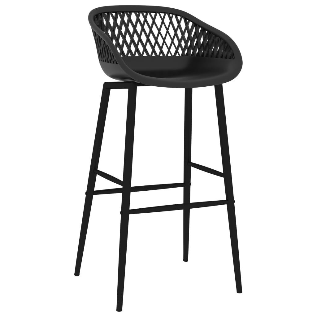 Set mobilier de bar, 7 piese, negru