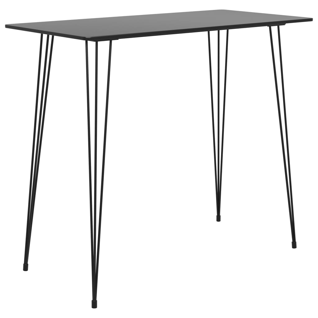 Set mobilier de bar, 7 piese, negru