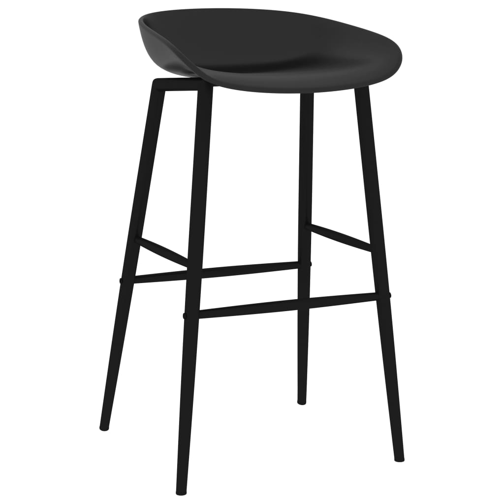 Set mobilier de bar, 7 piese, negru