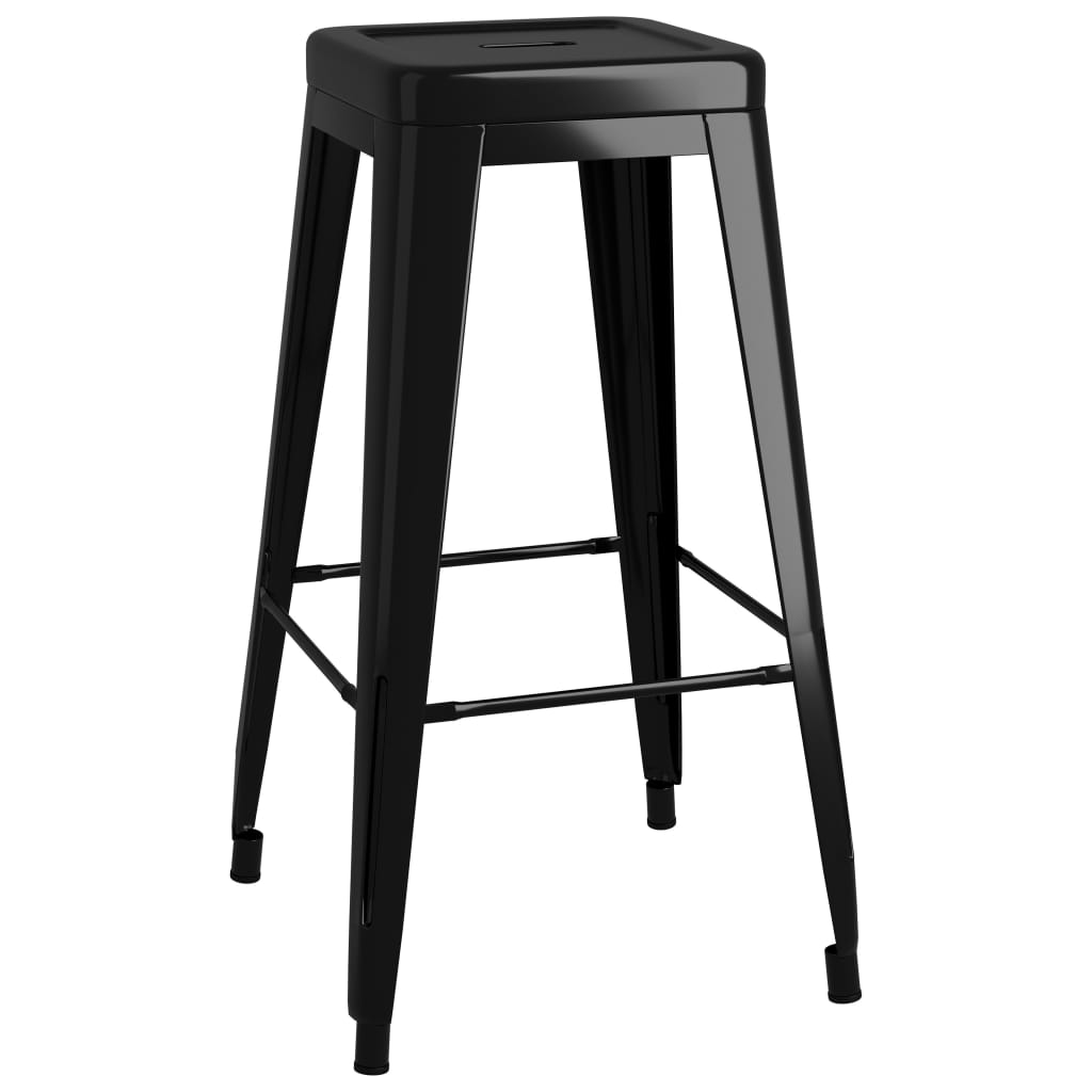 Set mobilier de bar, 5 piese, alb și negru