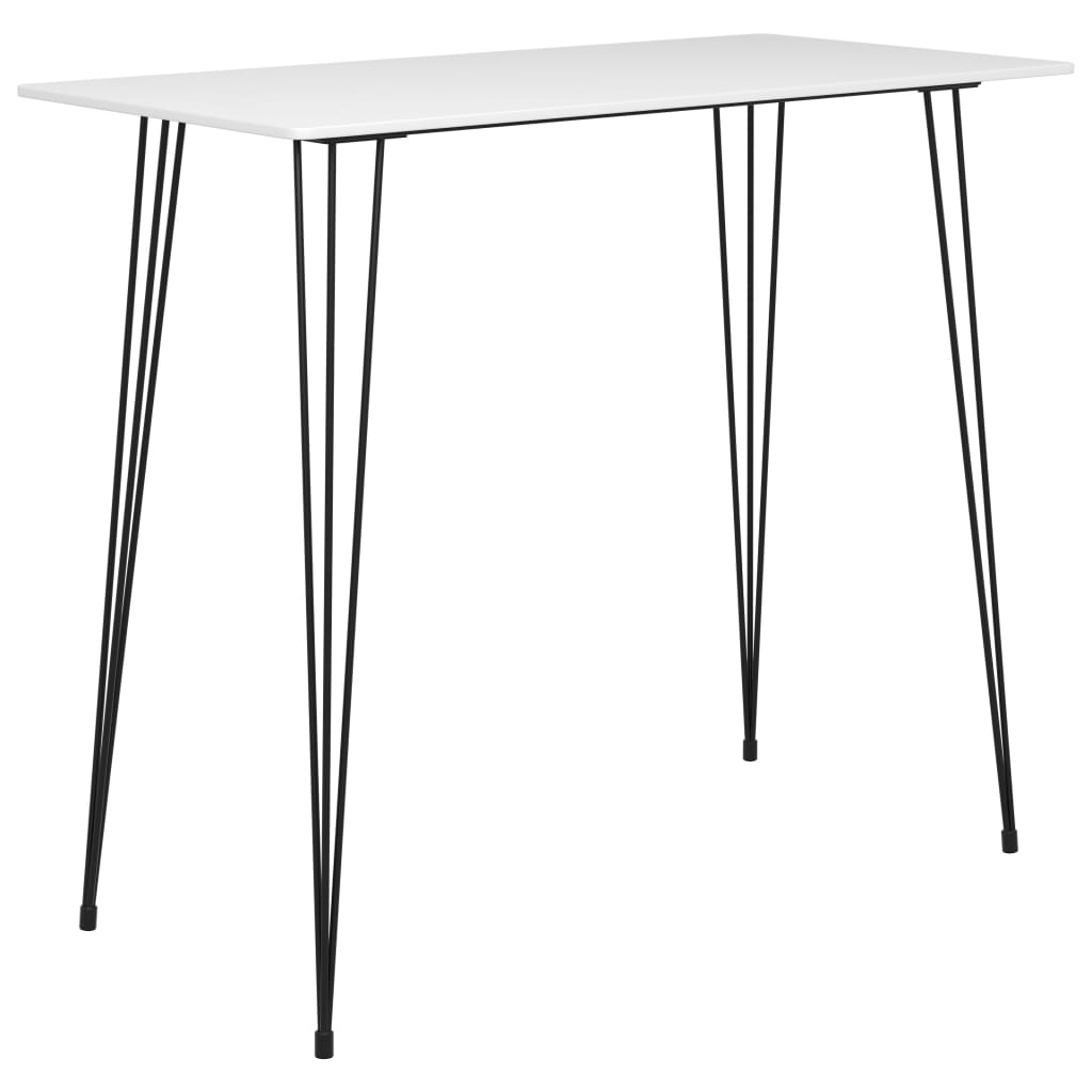 Set mobilier de bar, 5 piese, alb și negru