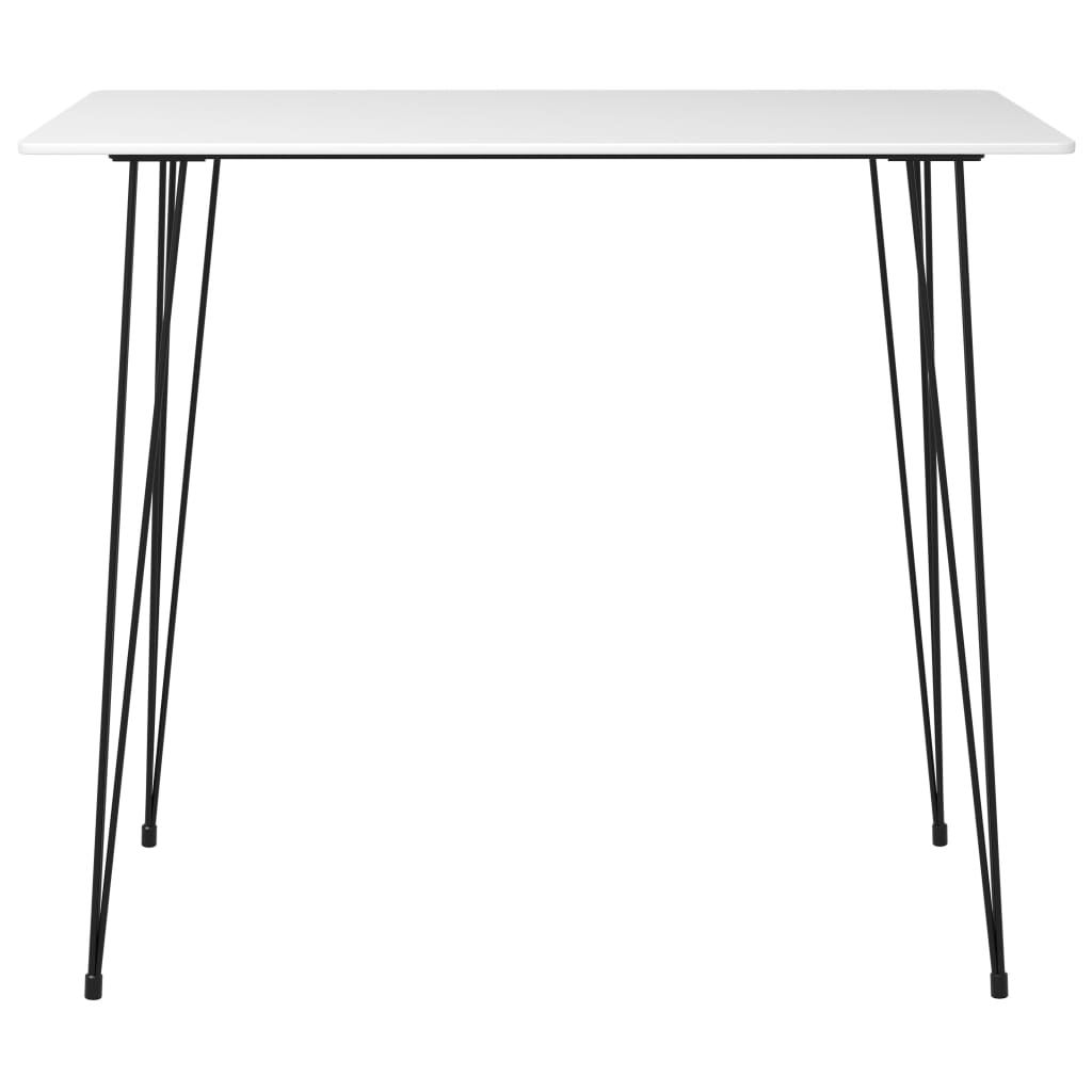 Set mobilier de bar, 5 piese, alb și negru