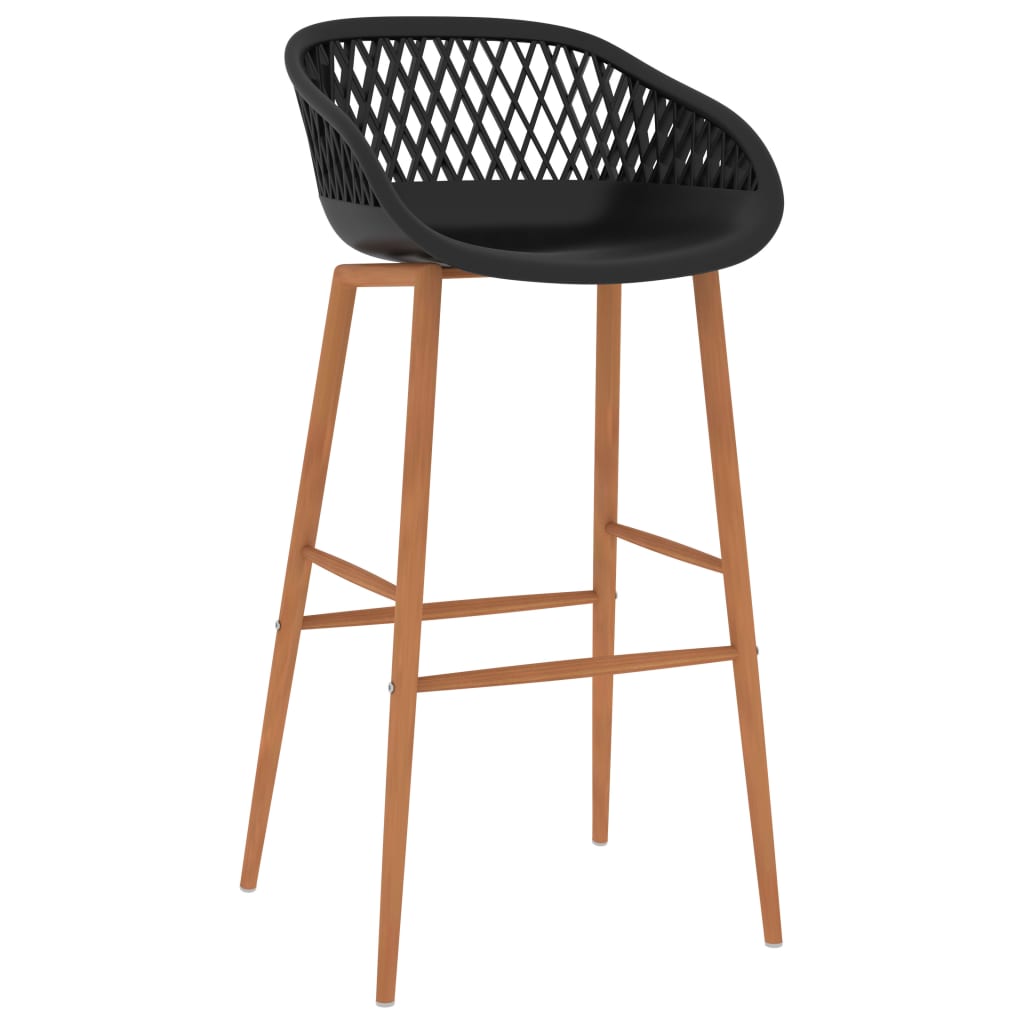 Set mobilier de bar, 5 piese, alb și negru