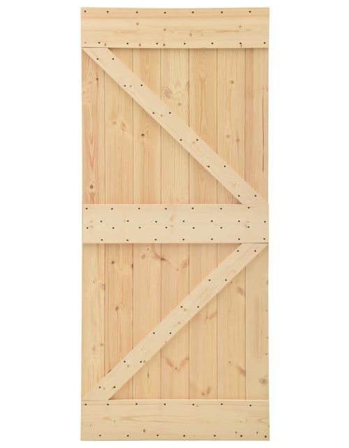 Încărcați imaginea în vizualizatorul Galerie, Ușă glisantă cu set feronerie, 90 x 210 cm, lemn masiv de pin
