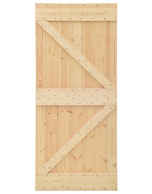 Încărcați imaginea în vizualizatorul Galerie, Ușă glisantă cu set feronerie 100x210 cm, lemn masiv de pin
