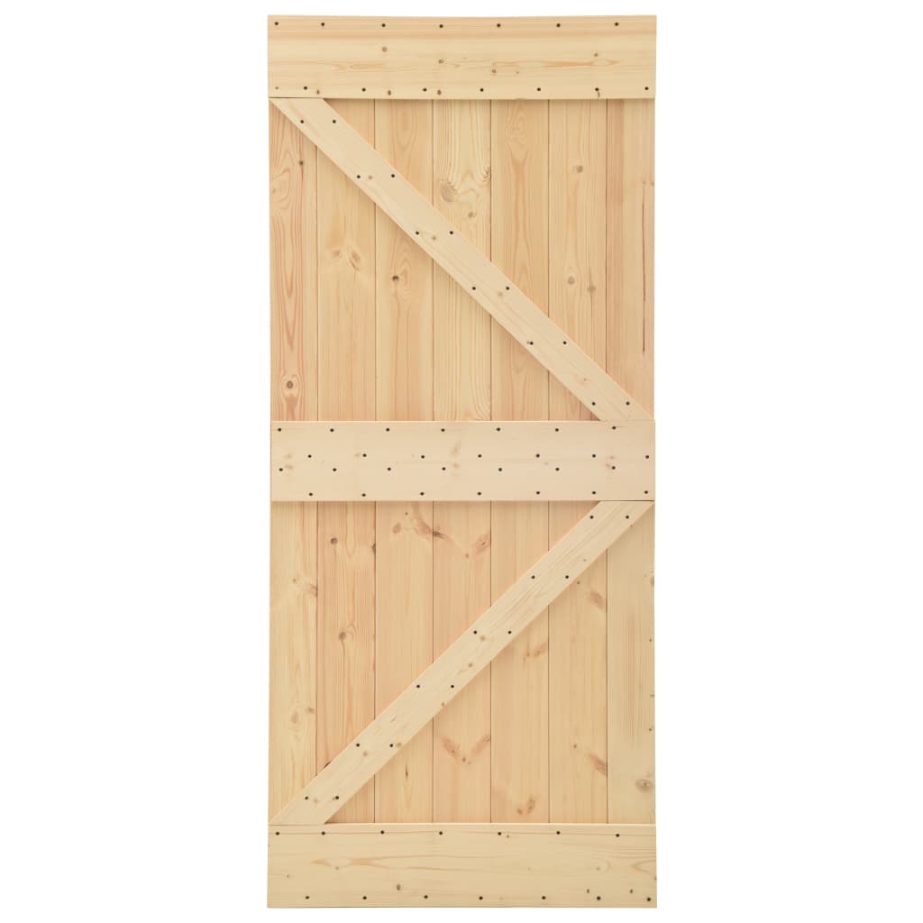 Ușă glisantă cu set feronerie 100x210 cm, lemn masiv de pin