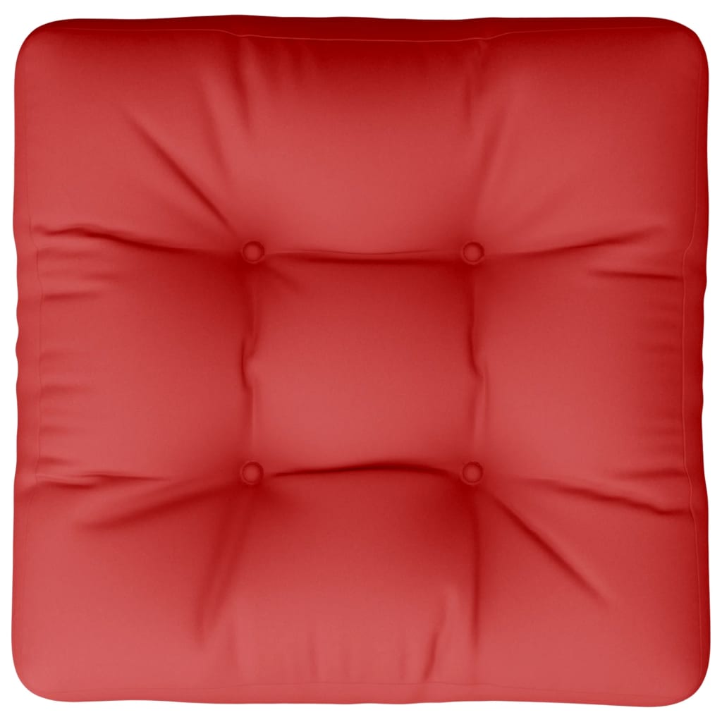 Pernă pentru paleți, roșu, 50x50x12 cm, țesătură