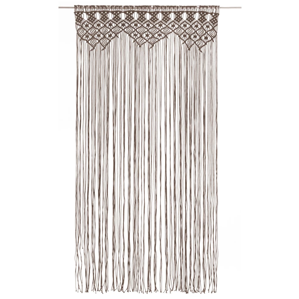 Perdea macrame, gri taupe,140 x 240 cm, bumbac