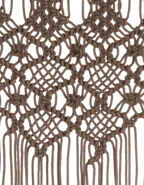 Загрузите изображение в средство просмотра галереи, Perdea macrame, gri taupe,140 x 240 cm, bumbac
