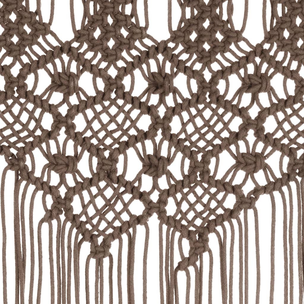 Perdea macrame, gri taupe,140 x 240 cm, bumbac