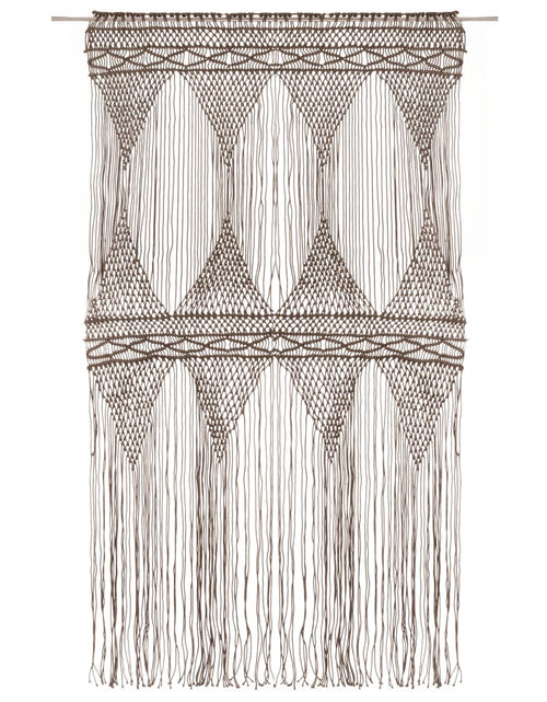Încărcați imaginea în vizualizatorul Galerie, Perdea macrame, gri taupe,140 x 240 cm, bumbac
