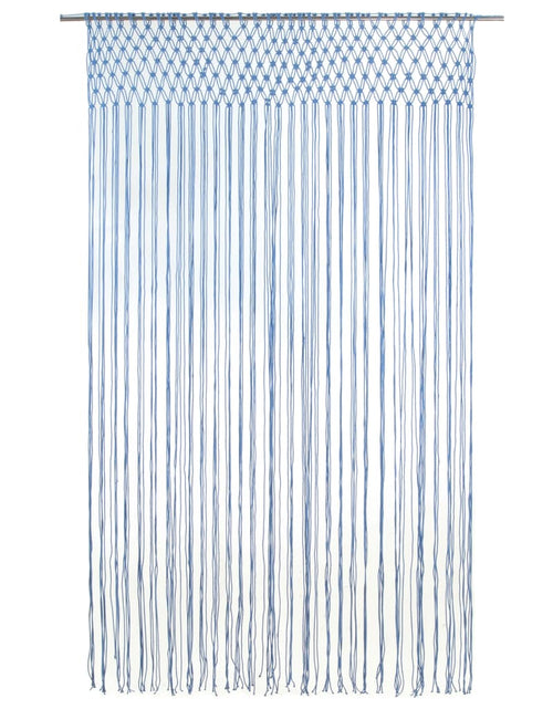 Загрузите изображение в средство просмотра галереи, Perdea macrame, albastru, 140 x 240 cm, bumbac
