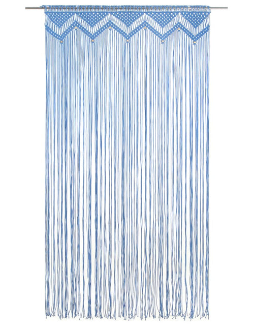 Încărcați imaginea în vizualizatorul Galerie, Perdea macrame, albastru, 140 x 240 cm, bumbac
