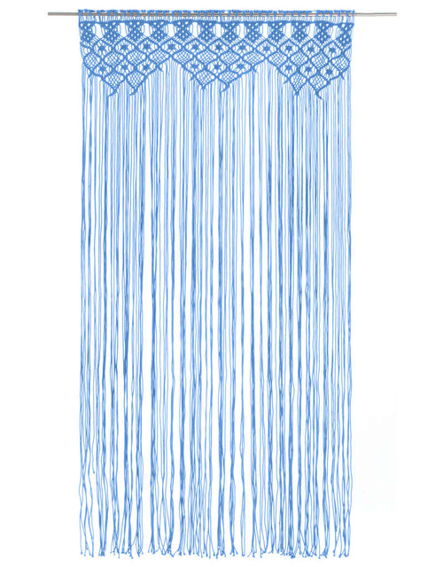 Încărcați imaginea în vizualizatorul Galerie, Perdea macrame, albastru, 140 x 240 cm, bumbac
