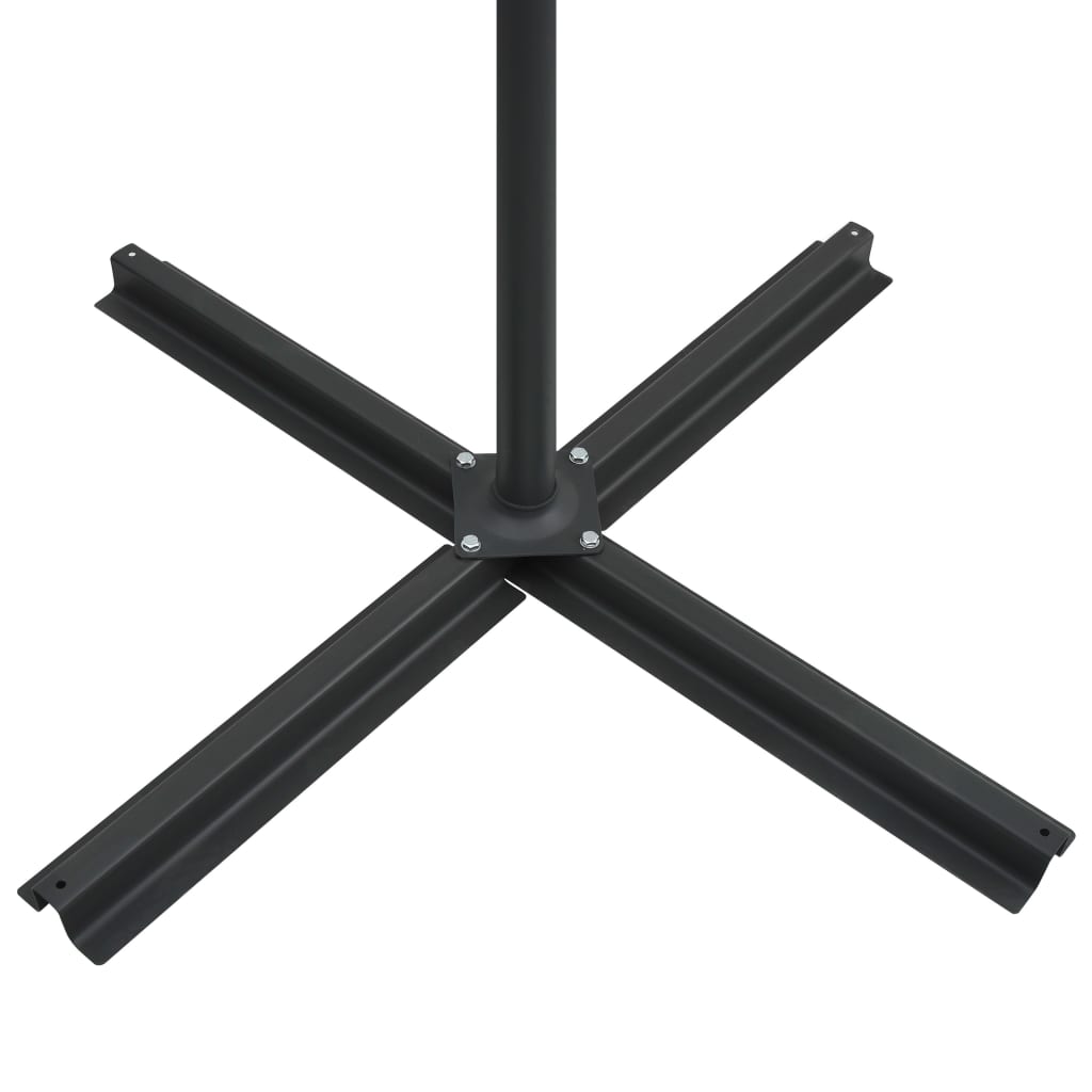 Umbrelă în consolă de grădină cu LED-uri, roșu bordo 250x250 cm