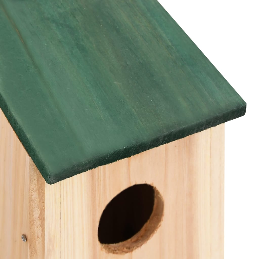 Căsuțe de păsări,10 buc., 12x12x22 cm, lemn masiv de brad - Lando