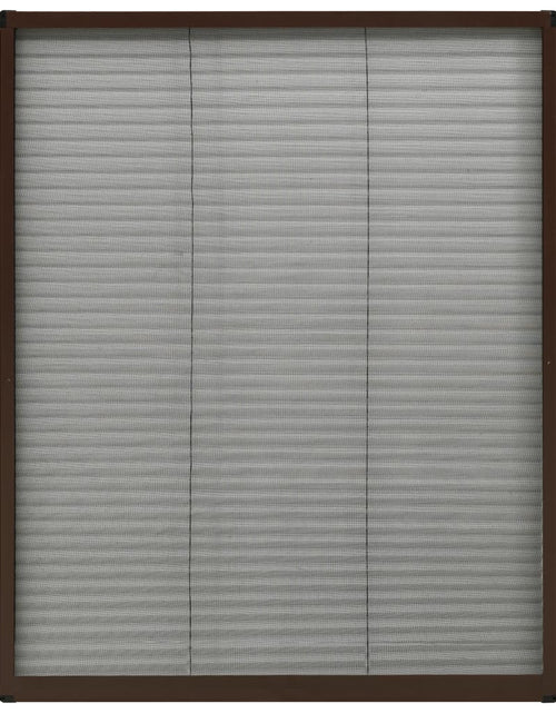 Încărcați imaginea în vizualizatorul Galerie, Plasă insecte plisse pentru ferestre, maro, 60x80 cm, aluminiu

