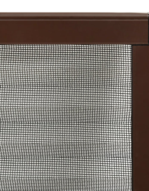 Загрузите изображение в средство просмотра галереи, Plasă insecte plisse pentru ferestre, maro, 60x80 cm, aluminiu
