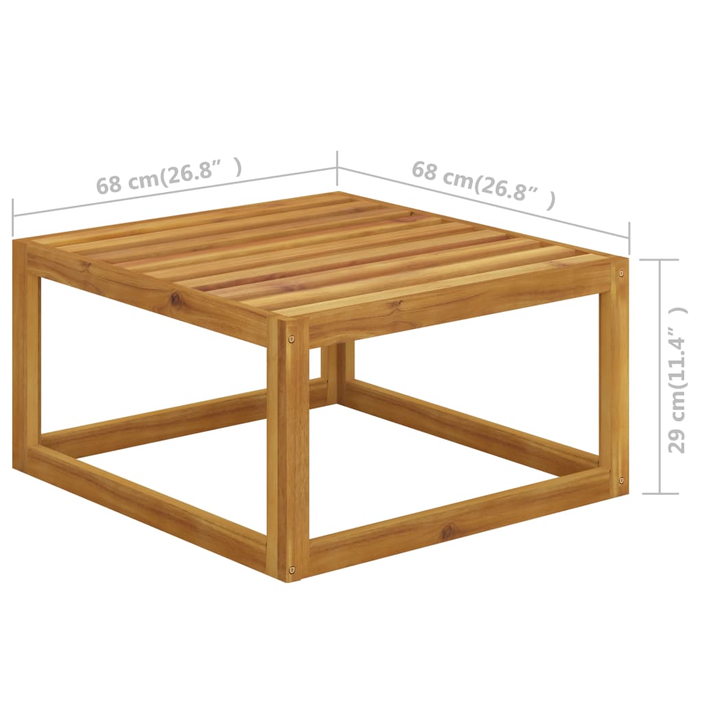 Set mobilier grădină cu perne 12 piese crem, lemn masiv acacia