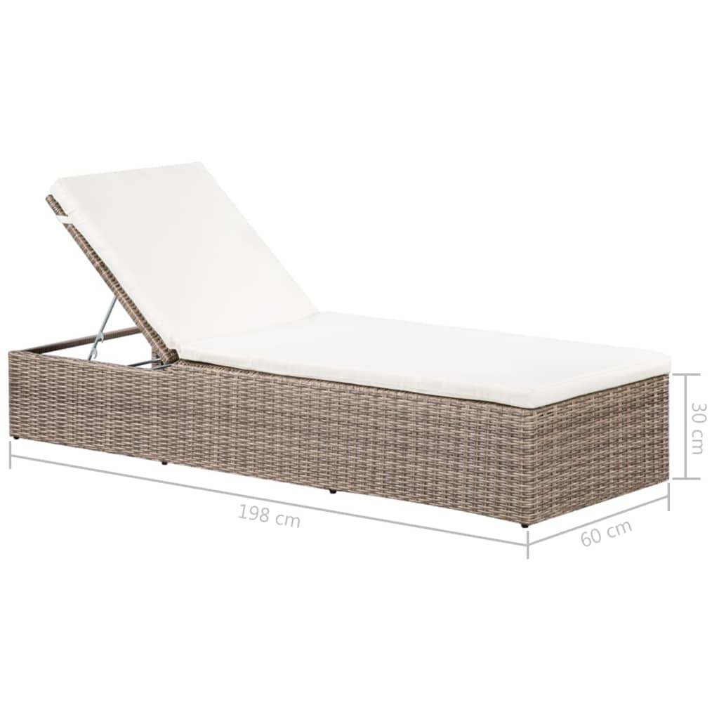 Set mobilier de exterior, 11 piese, maro, poliratan