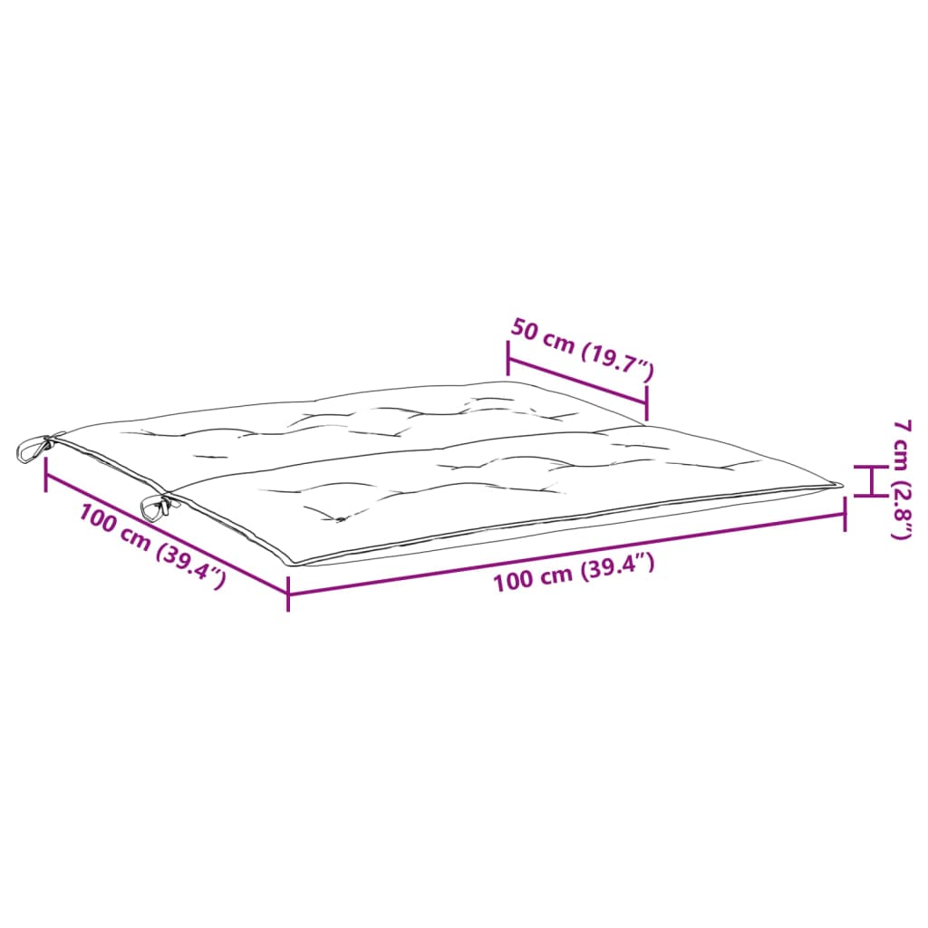 Pernă bancă de grădină, bej, 100x(50+50)x7 cm, material oxford