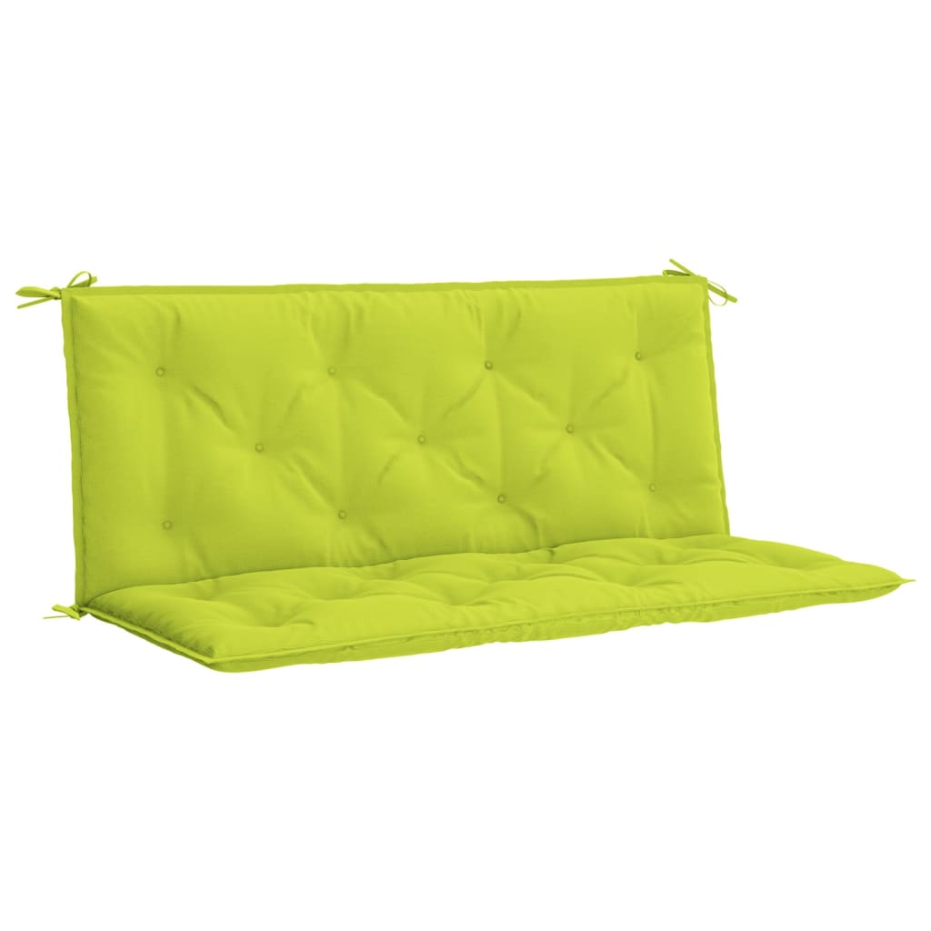 Pernă bancă grădină, verde aprins 120x(50+50)x7cm textil oxford