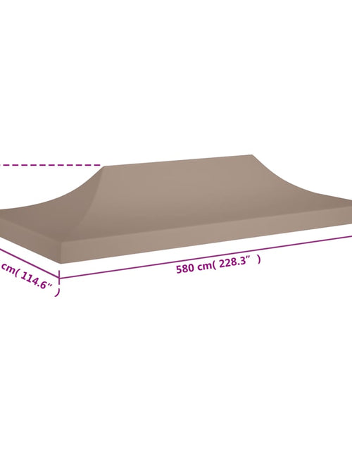 Загрузите изображение в средство просмотра галереи, Acoperiș pentru cort de petrecere, gri taupe, 6 x 3 m, 270 g/m²
