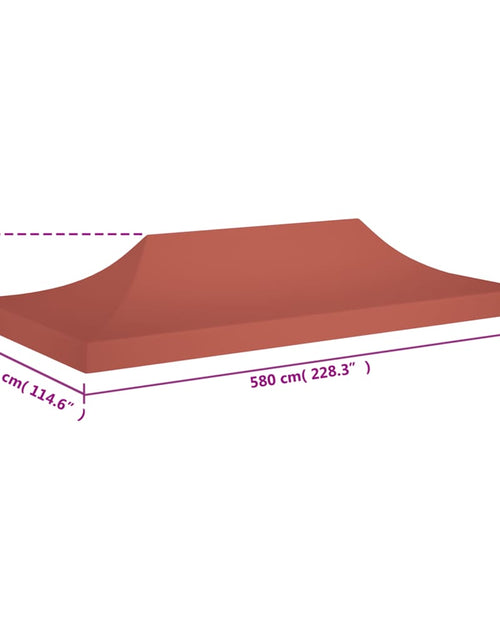 Загрузите изображение в средство просмотра галереи, Acoperiș pentru cort de petrecere, cărămiziu, 6 x 3 m, 270 g/m²

