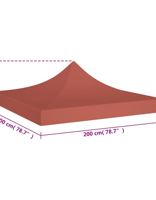 Загрузите изображение в средство просмотра галереи, Acoperiș pentru cort de petrecere, cărămiziu, 2 x 2 m, 270 g/m²
