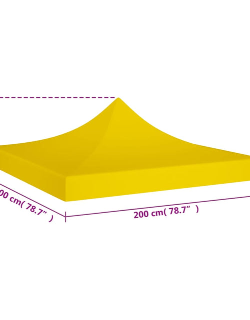 Încărcați imaginea în vizualizatorul Galerie, Acoperiș pentru cort de petrecere, galben, 2 x 2 m, 270 g/m²
