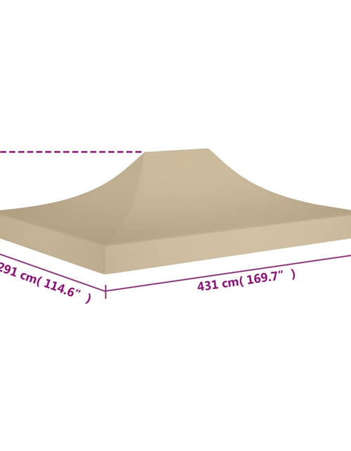 Загрузите изображение в средство просмотра галереи, Acoperiș pentru cort de petrecere, bej, 4,5 x 3 m, 270 g/m²
