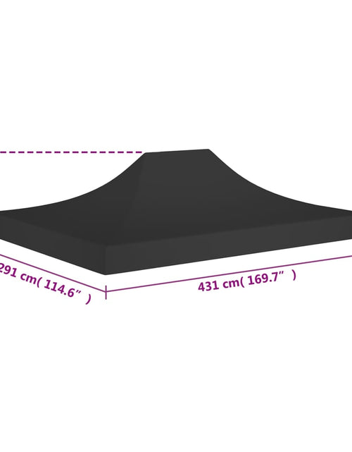 Încărcați imaginea în vizualizatorul Galerie, Acoperiș pentru cort de petrecere, negru, 4,5 x 3 m, 270 g/m²
