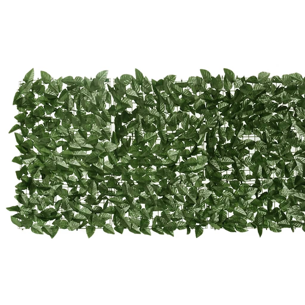Paravan de balcon, frunze verde închis, 500x75 cm