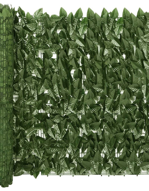 Încărcați imaginea în vizualizatorul Galerie, Paravan de balcon, frunze verde închis, 600x75 cm
