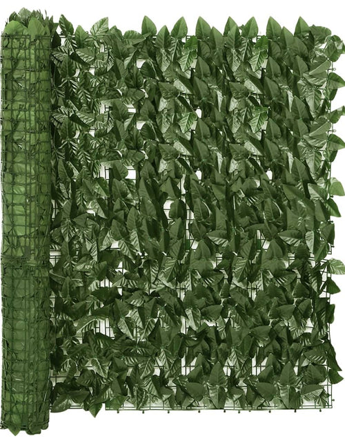 Încărcați imaginea în vizualizatorul Galerie, Paravan de balcon, frunze verde închis, 400x100 cm
