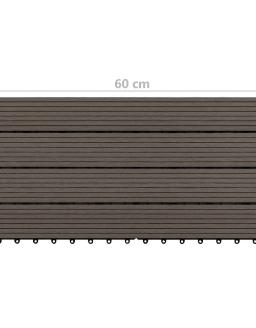Încărcați imaginea în vizualizatorul Galerie, Plăci de pardoseală, 6 buc., maro închis, 60x30cm, WPC, 1,08 m²

