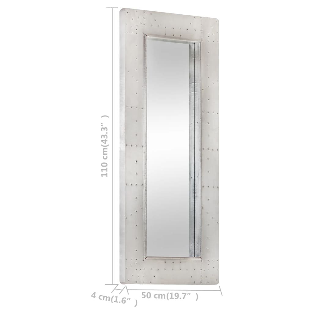 Oglindă, design aviator, 110x50 cm, metal
