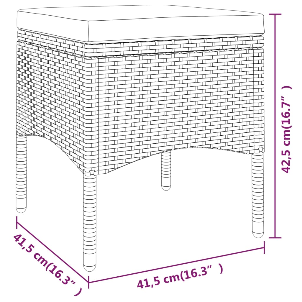 Set mobilier de grădină, 9 piese, maro, poliratan