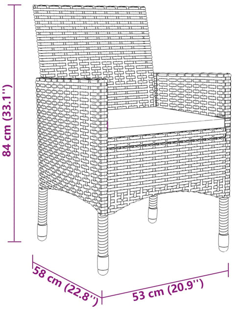 Загрузите изображение в средство просмотра галереи, Set mobilier grădină, 7 piese, bej, poliratan/sticlă securizată
