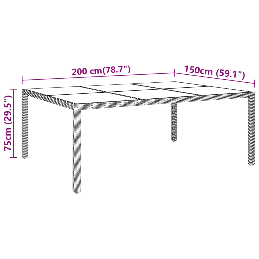 Set mobilier de grădină, 11 piese, bej, poliratan