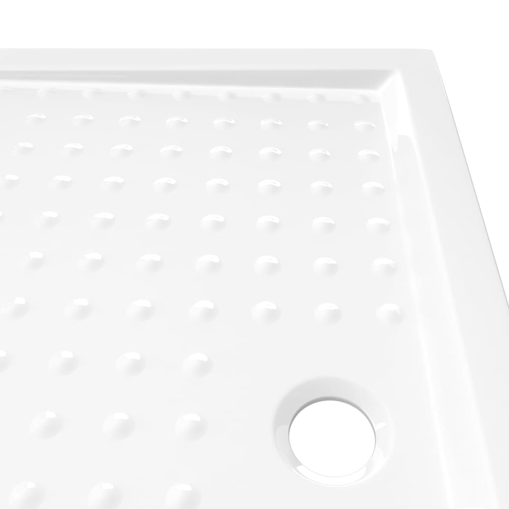 Cădiță de duș cu puncte, alb, 80x100x4 cm, ABS