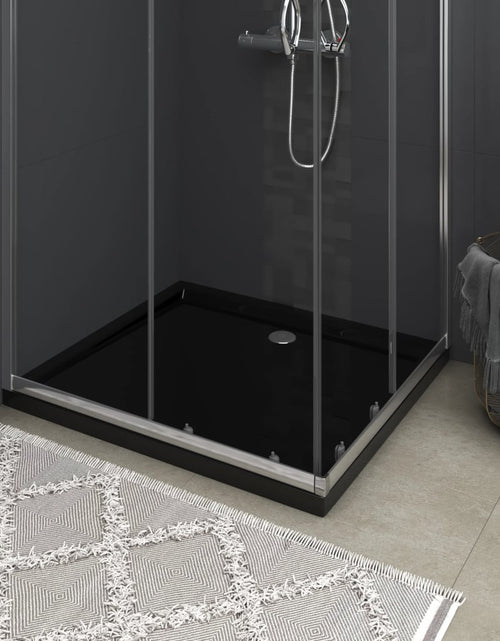 Încărcați imaginea în vizualizatorul Galerie, Cădiță de duș dreptunghiulară din ABS, negru, 80x90 cm
