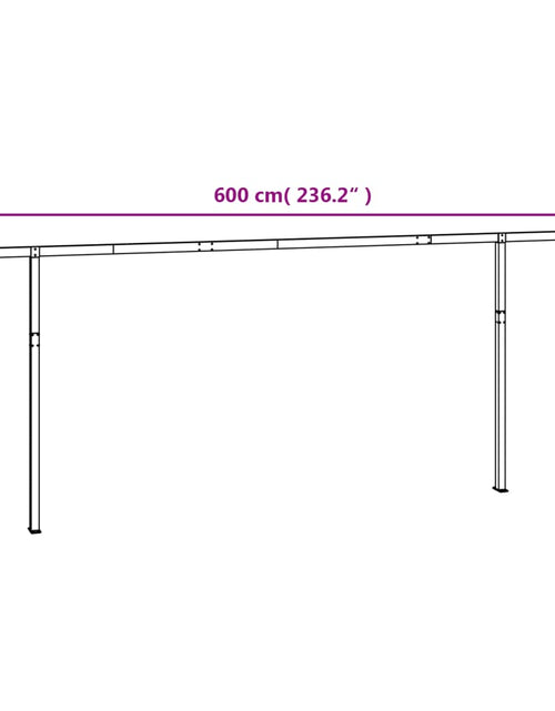 Загрузите изображение в средство просмотра галереи, Set stâlp pentru copertină, antracit, 600x245 cm, fier
