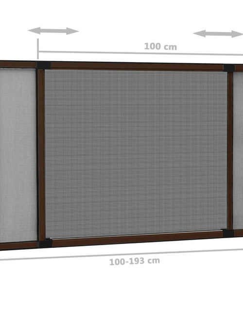 Загрузите изображение в средство просмотра галереи, Plasă insecte extensibilă pentru ferestre maro (100-193)x75 cm
