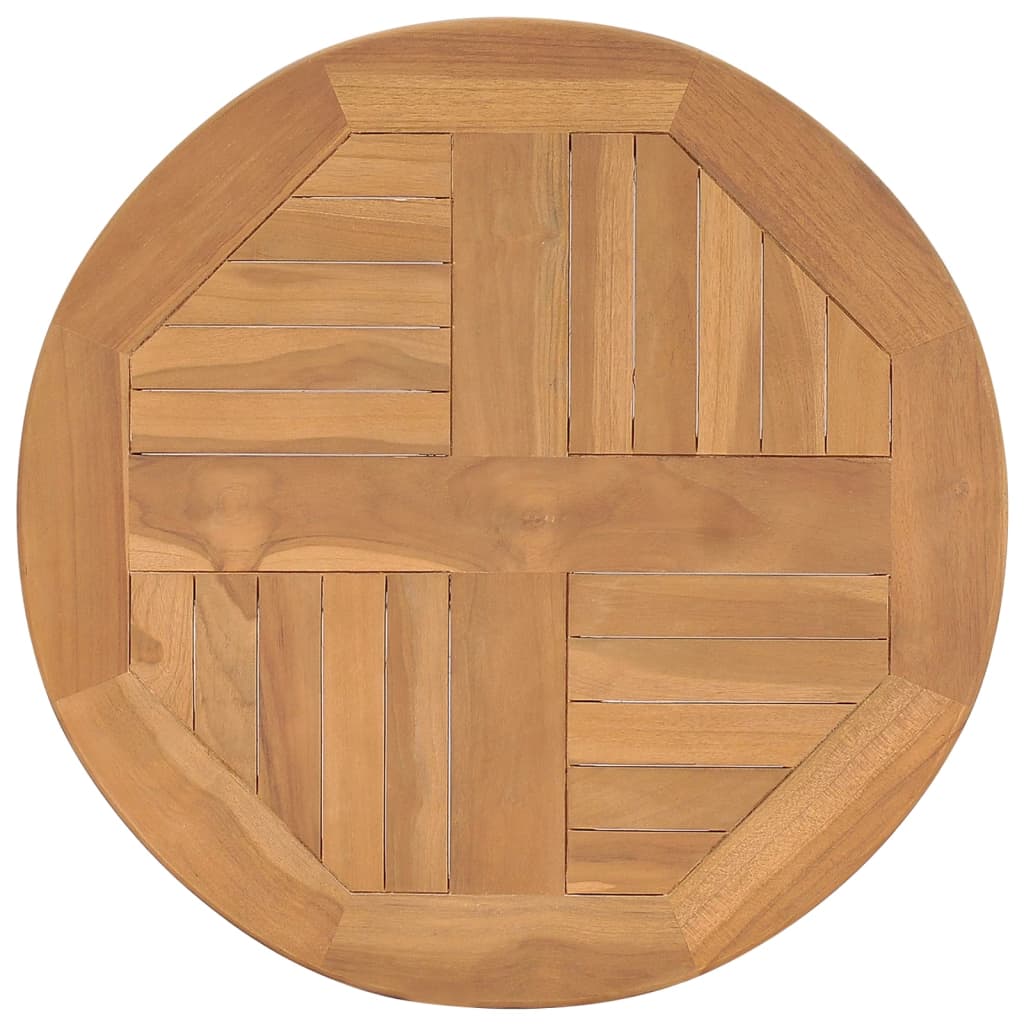 Masă de bistro, Ø60x60 cm, lemn masiv de tec