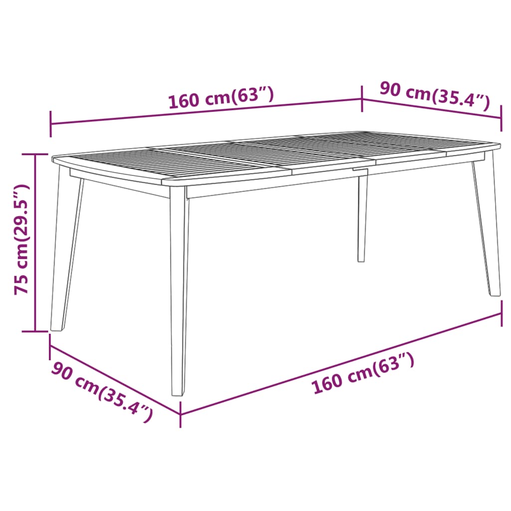 Set mobilier de grădină, 7 piese, lemn masiv de acacia