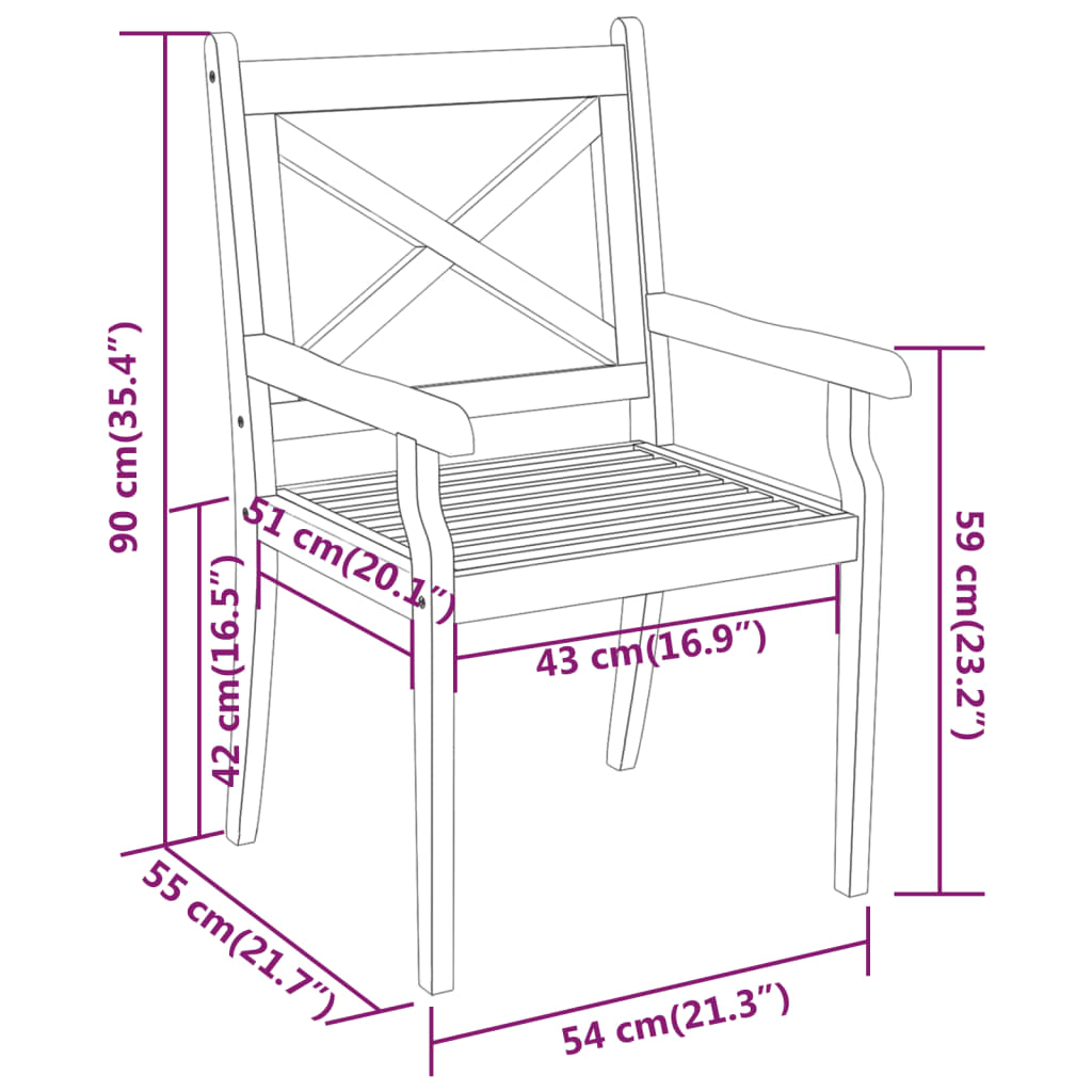 Set mobilier de grădină, 7 piese, lemn masiv de acacia