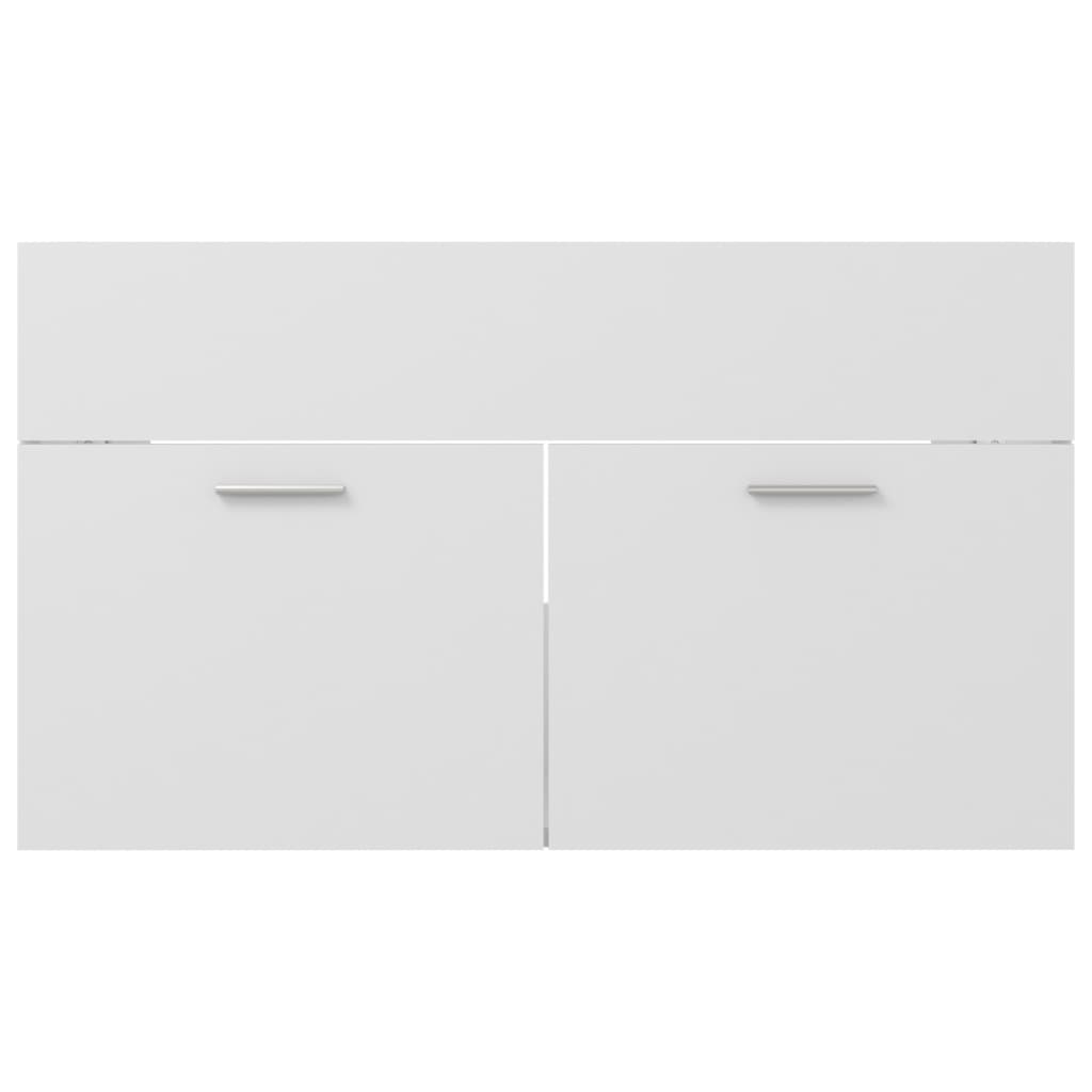 Dulap de chiuvetă, alb, 80x38,5x46 cm, PAL